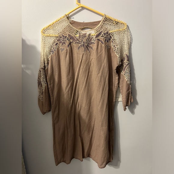 Chasing unicorns Tainted Love cutwork mini dress tunic size small - Picture 4 of 6